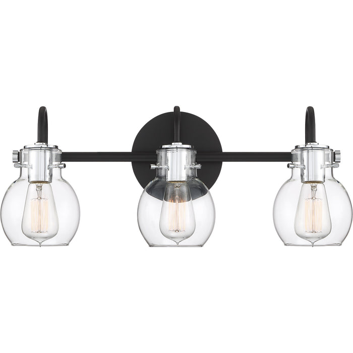 Quoizel ANW8603EK Three Light Bath Fixture, Earth Black