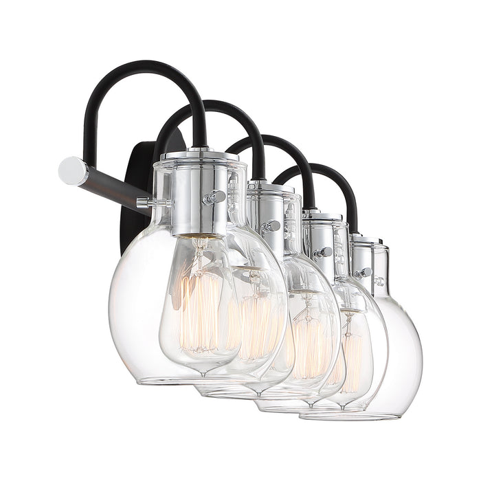 Quoizel ANW8604EK Four Light Bath Fixture, Earth Black