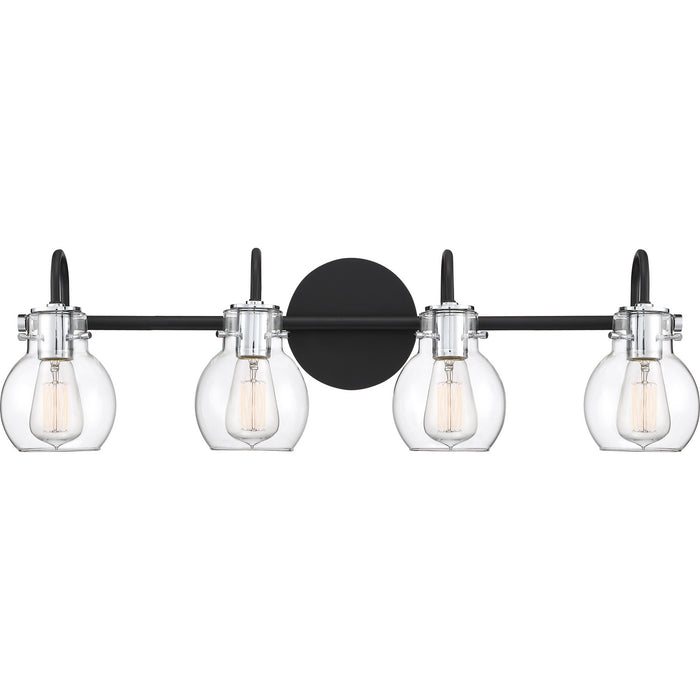 Quoizel ANW8604EK Four Light Bath Fixture, Earth Black
