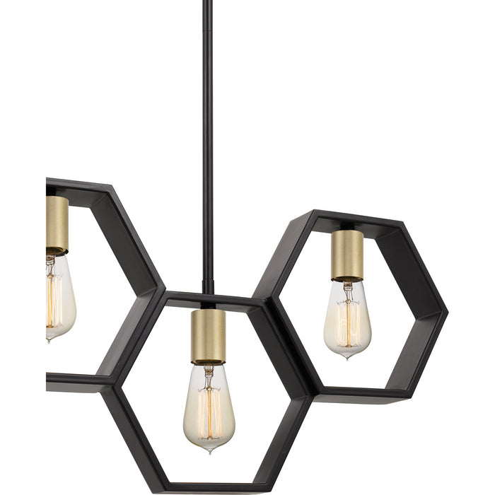 Quoizel BSK540EK Five Light Island Chandelier, Earth Black