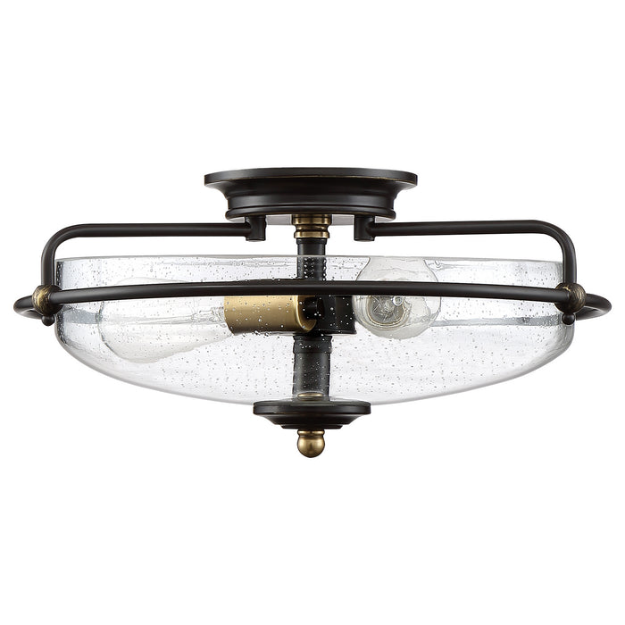 Quoizel GFC1617PN Three Light Flush Mount, Palladian Bronze