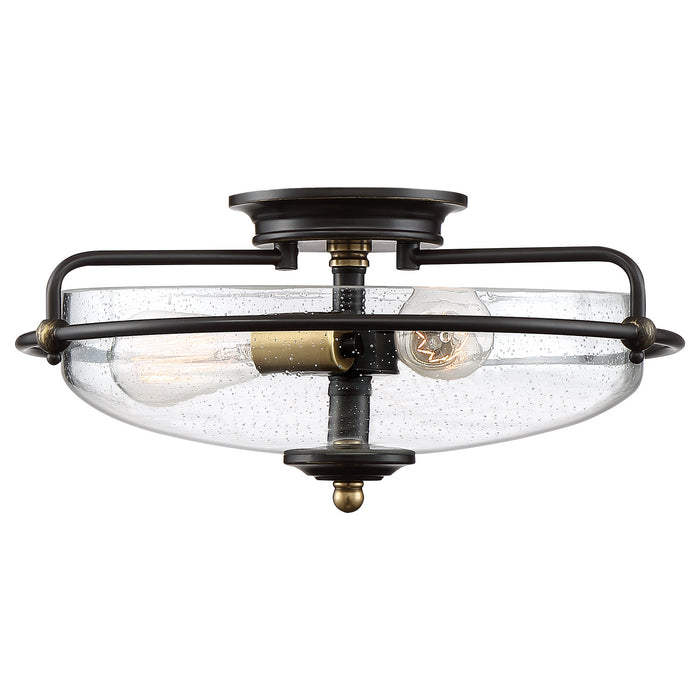 Quoizel GFC1617PN Three Light Flush Mount, Palladian Bronze