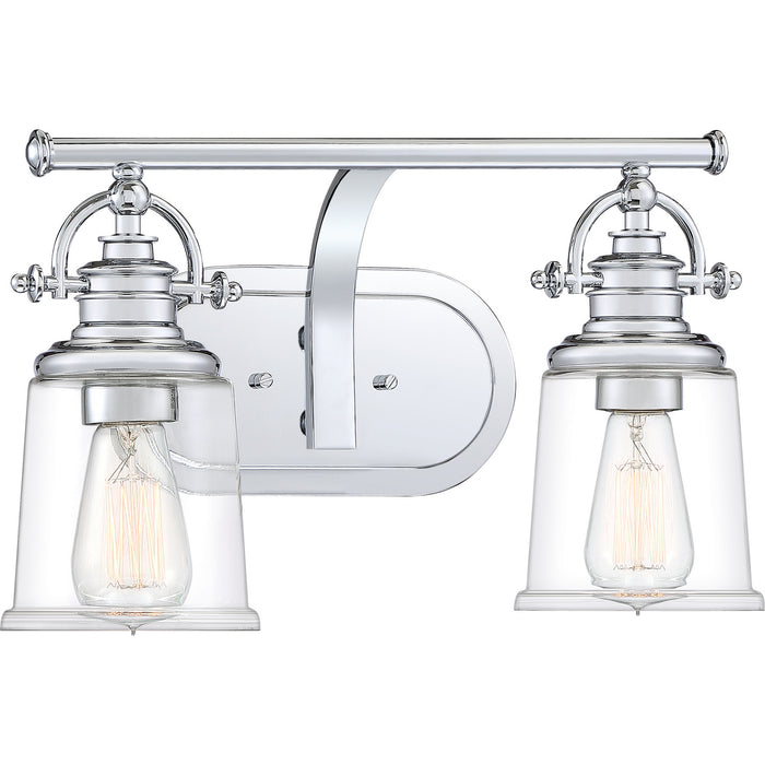 Quoizel GRT8602C Two Light Bath Fixture, Polished Chrome