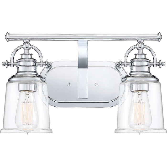 Quoizel GRT8602C Two Light Bath Fixture, Polished Chrome