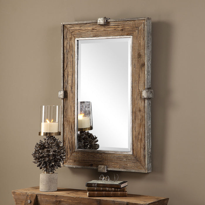 Uttermost 09433 Mirror, Burnished Silver Iron