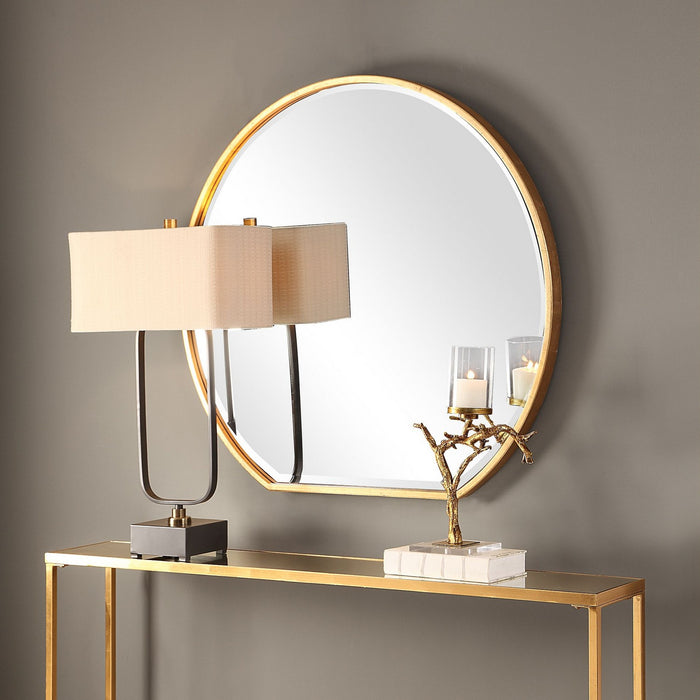 Uttermost 09446 Mirror, Metallic Gold Leaf