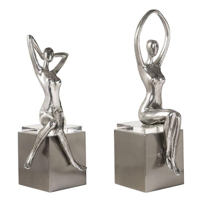 Uttermost 18581 Sculpture, Set/2, Silver