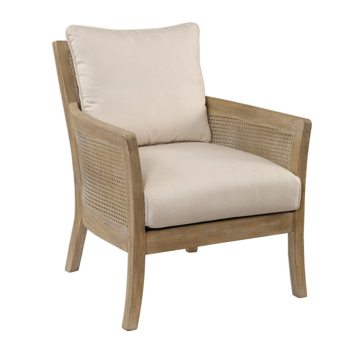 Uttermost 23461 Arm Chair, Sandstone