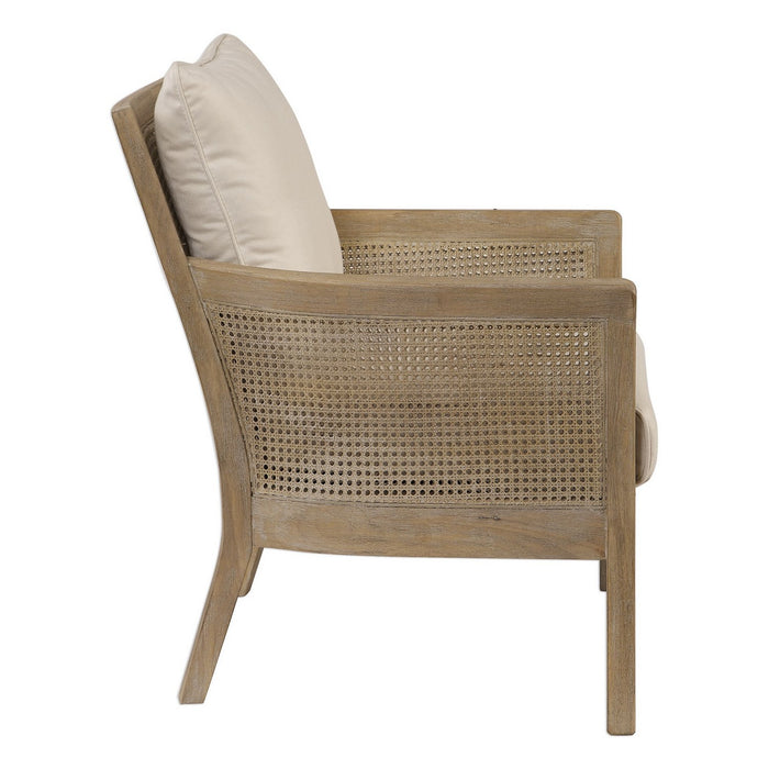 Uttermost 23461 Arm Chair, Sandstone