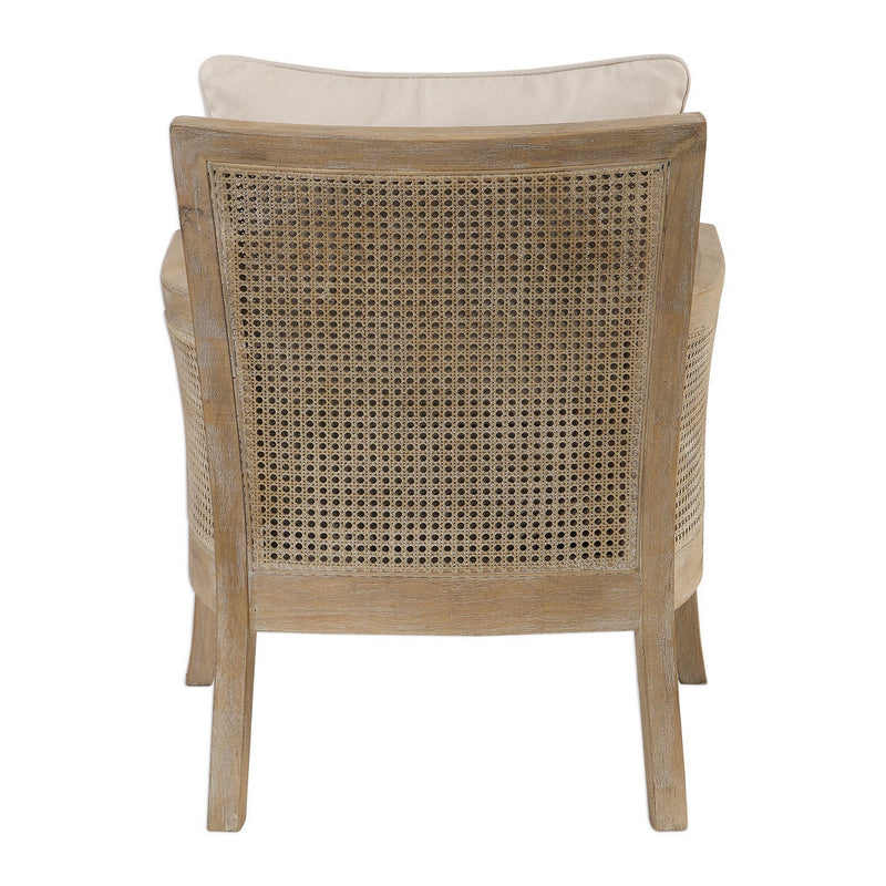Uttermost 23461 Arm Chair, Sandstone