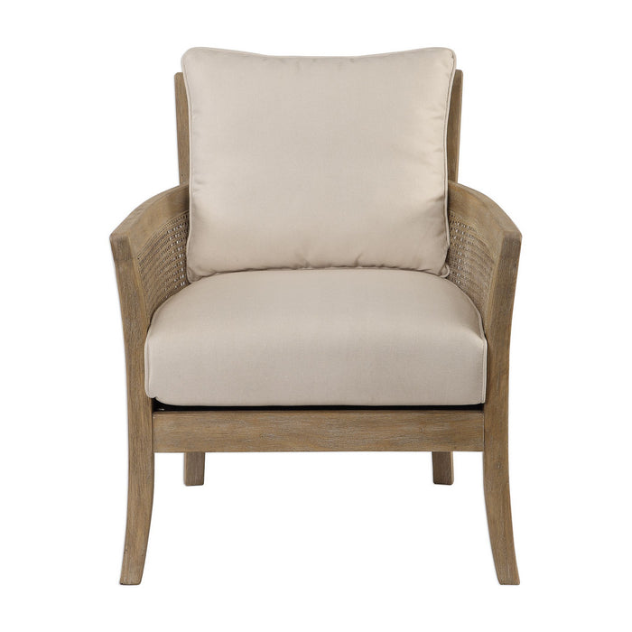 Uttermost 23461 Arm Chair, Sandstone