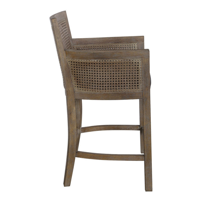 Uttermost 23466 Counter Stool, Antique Bronze
