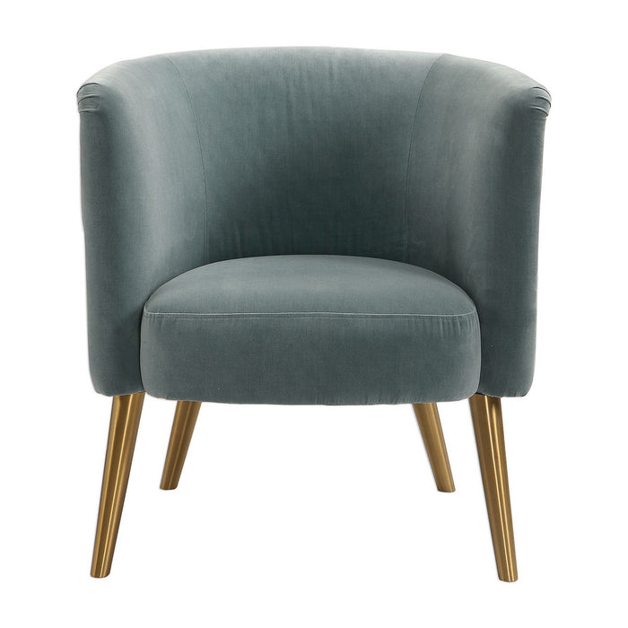 Uttermost 23480 Accent Chair, Antique Brass
