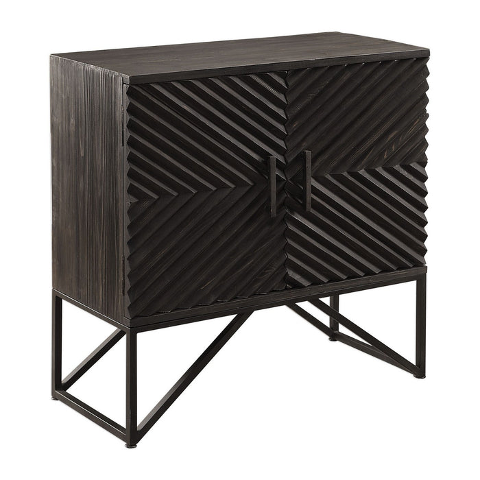 Uttermost 24840 Cabinet, Black Steel