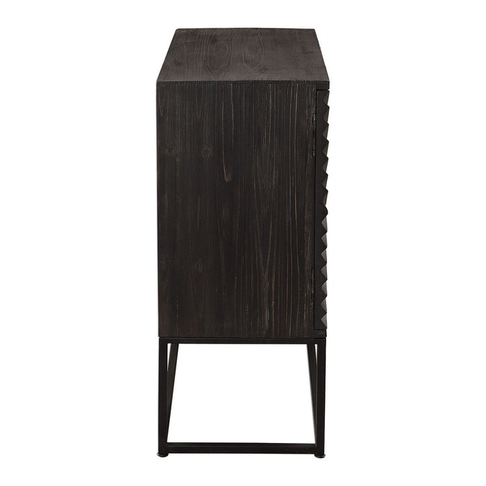Uttermost 24840 Cabinet, Black Steel
