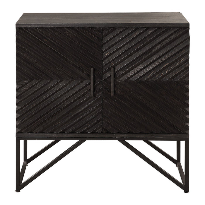Uttermost 24840 Cabinet, Black Steel