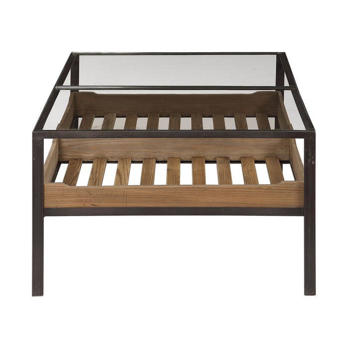 Uttermost 24855 Coffee Table, Aged Steel