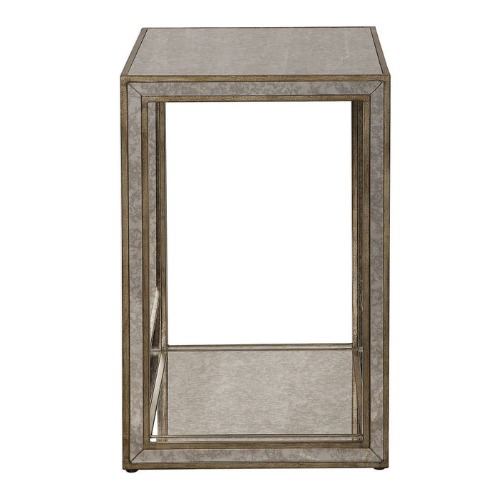 Uttermost 24858 End Table, Burnished Antique Gold