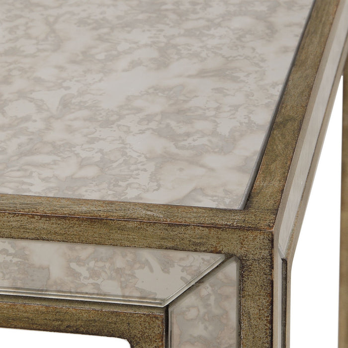 Uttermost 24858 End Table, Burnished Antique Gold