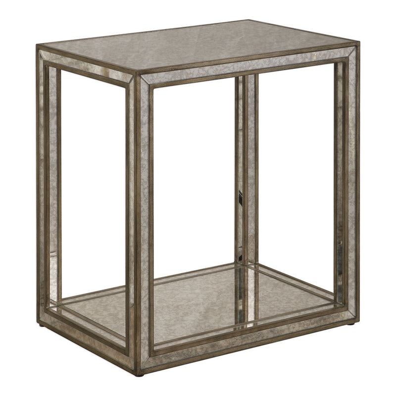 Uttermost 24858 End Table, Burnished Antique Gold
