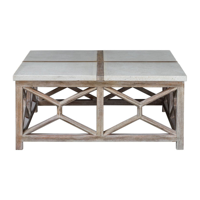 Uttermost 25885 Coffee Table, Natural Stone