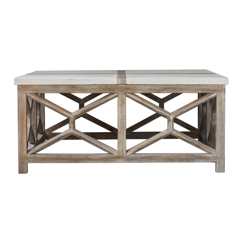 Uttermost 25885 Coffee Table, Natural Stone