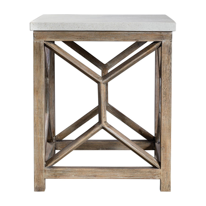 Uttermost 25886 End Table, Natural Stone