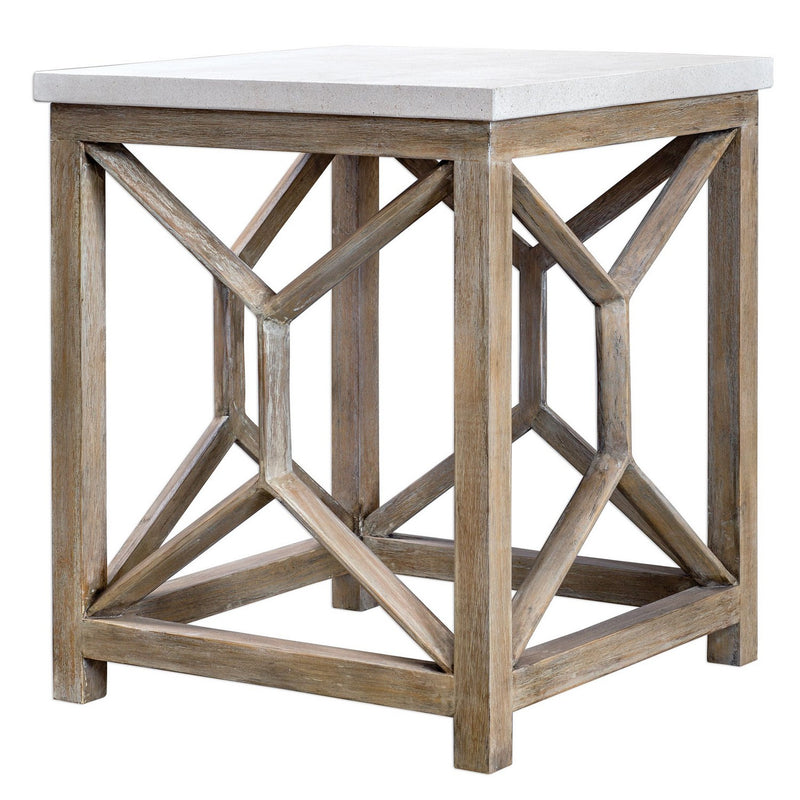 Uttermost 25886 End Table, Natural Stone