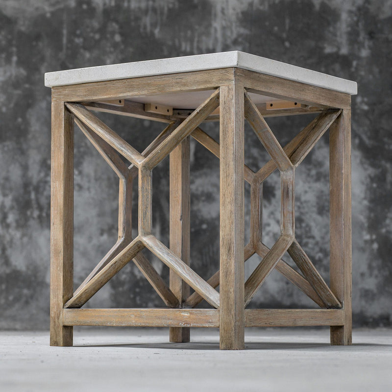 Uttermost 25886 End Table, Natural Stone