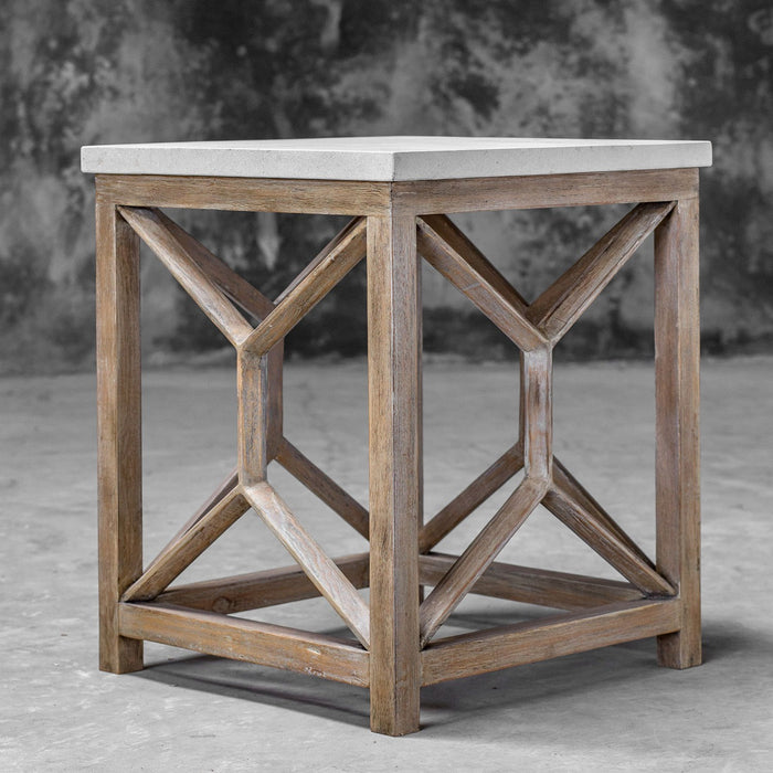 Uttermost 25886 End Table, Natural Stone