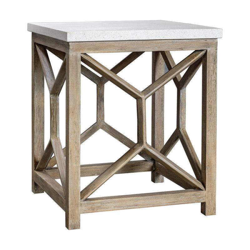 Uttermost 25886 End Table, Natural Stone
