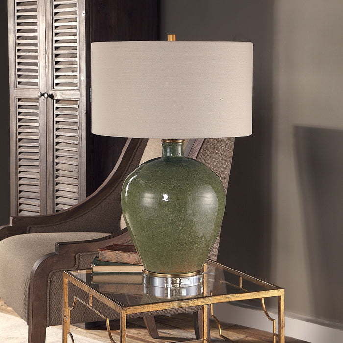 Uttermost 27759 One Light Table Lamp, Antique Brass