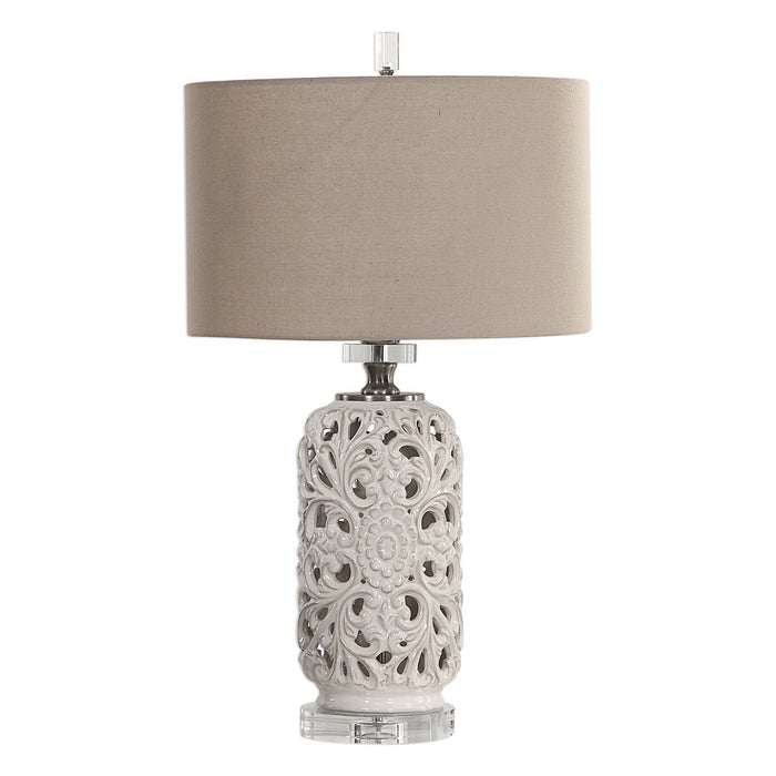 Uttermost 27838 One Light Table Lamp, Brushed Gun Metal