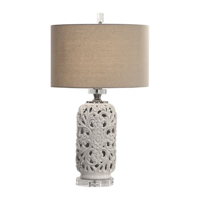 Uttermost 27838 One Light Table Lamp, Brushed Gun Metal