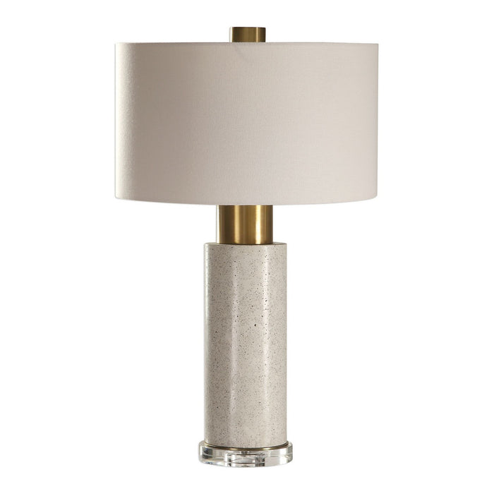 Uttermost 27854 One Light Table Lamp, Brushed Brass