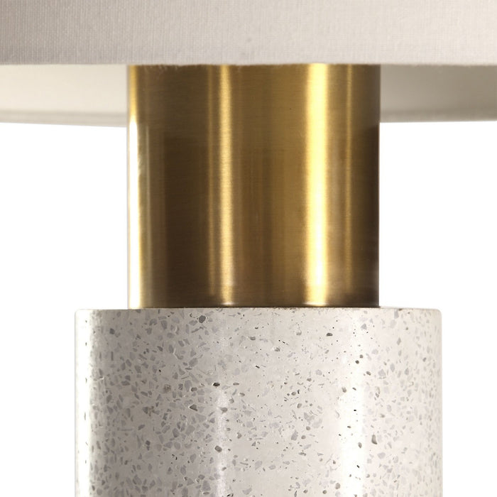 Uttermost 27854 One Light Table Lamp, Brushed Brass