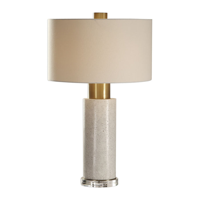 Uttermost 27854 One Light Table Lamp, Brushed Brass