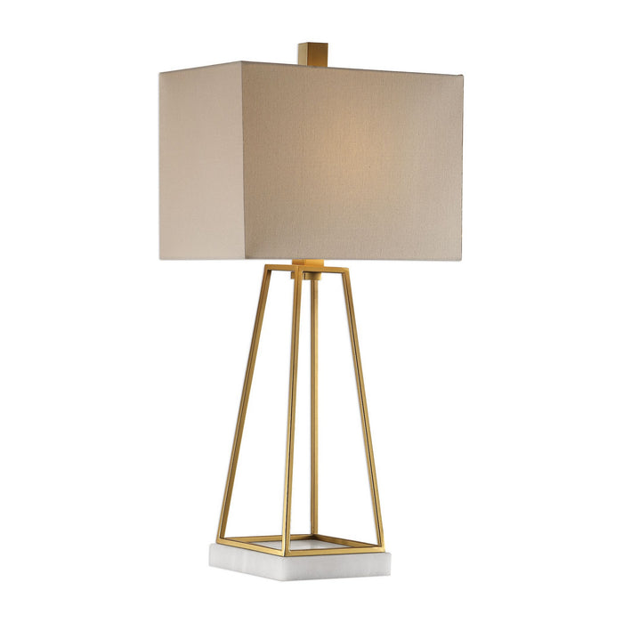 Uttermost 27876-1 One Light Table Lamp, Metallic Gold