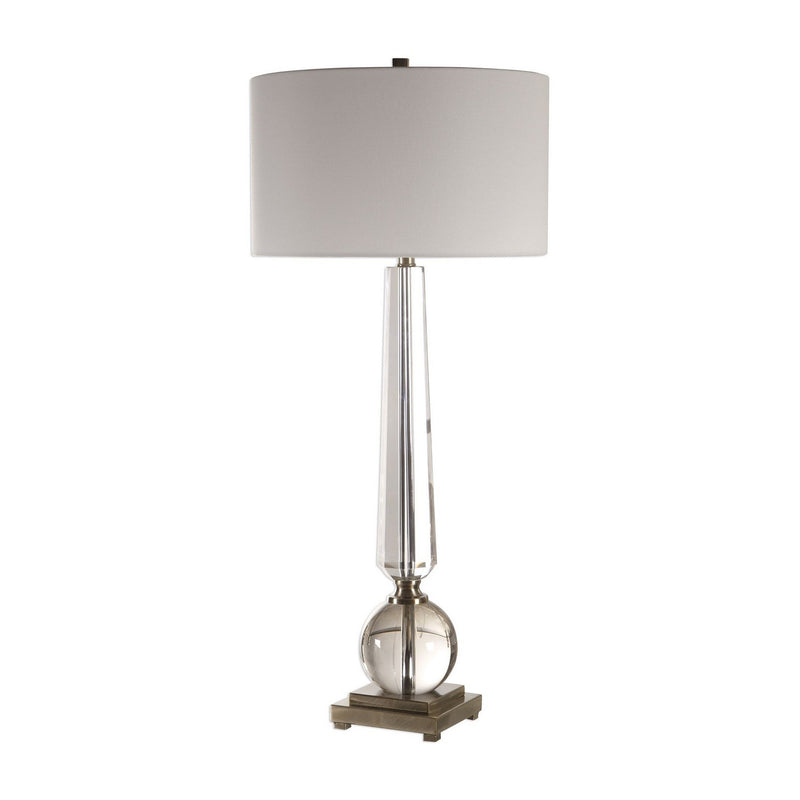 Uttermost 27883 One Light Table Lamp, Brushed Nickel