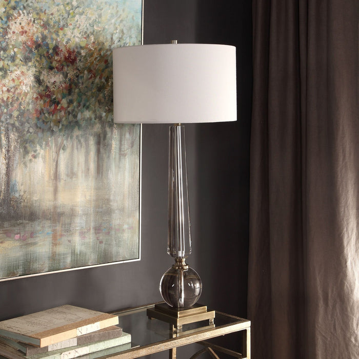 Uttermost 27883 One Light Table Lamp, Brushed Nickel