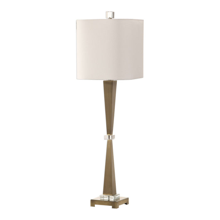Uttermost 29618-1 One Light Table Lamp, Brushed Nickel