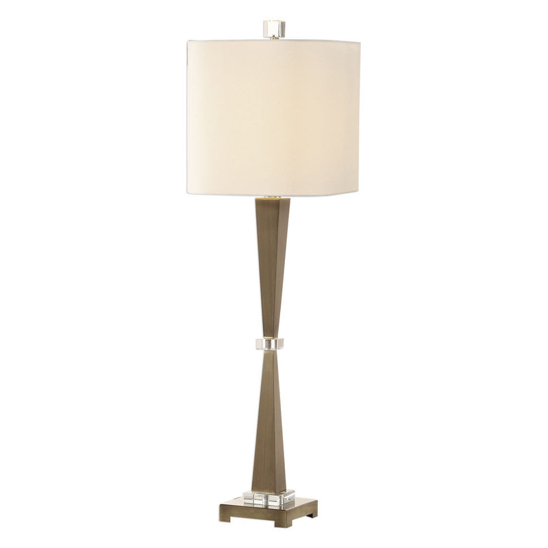 Uttermost 29618-1 One Light Table Lamp, Brushed Nickel