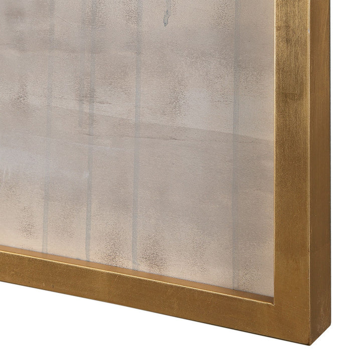Uttermost 35362 Wall Art, Silver And Gold Metallic Leaf