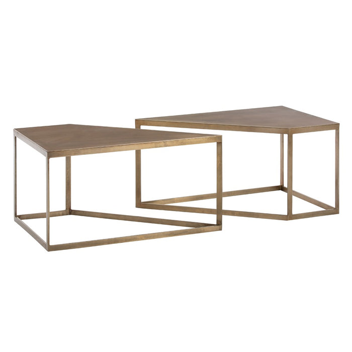 Arteriors 4520 Cocktail Table, Set of 2, Antique Brass
