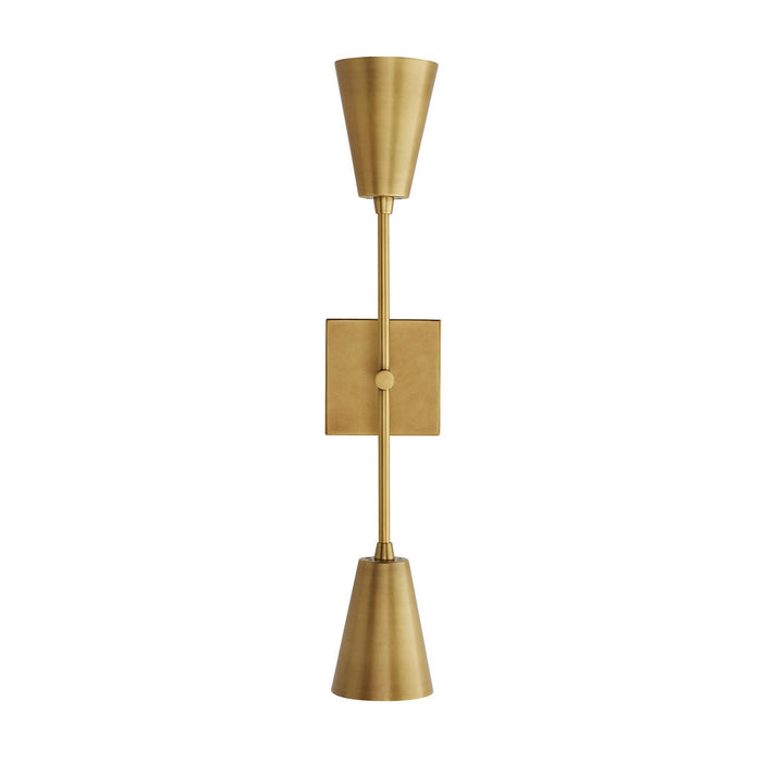 Arteriors 49169 Two Light Wall Sconce, Antique Brass
