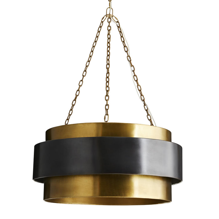 Arteriors 84015 Four Light Pendant, Vintage Brass
