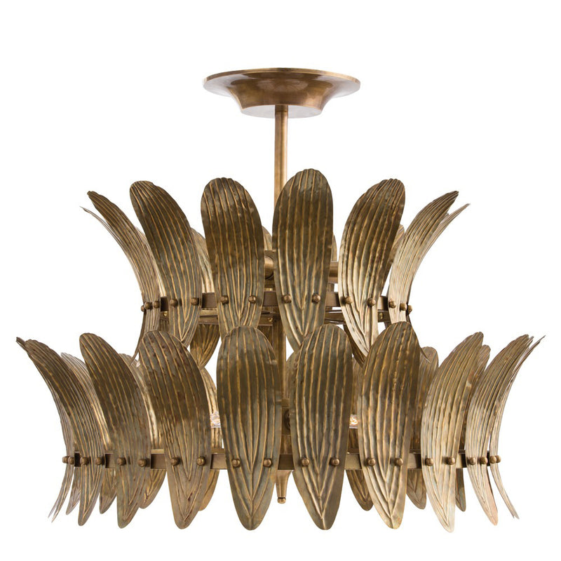Arteriors 84310 Eight Light Chandelier, Vintage Brass