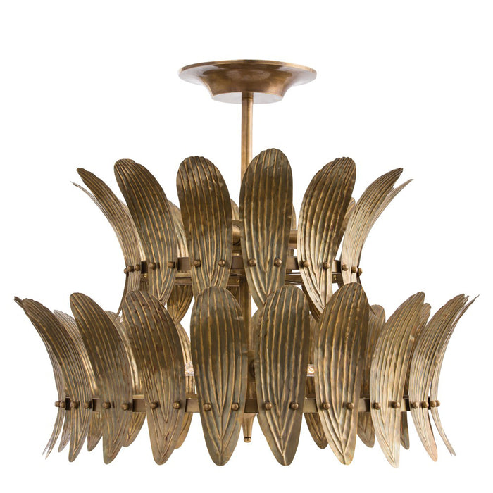Arteriors 84310 Eight Light Chandelier, Vintage Brass