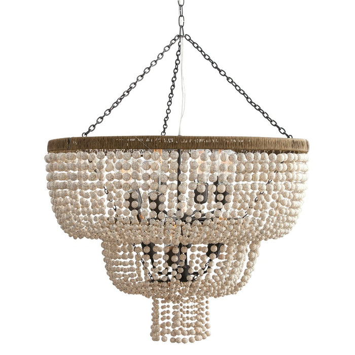 Arteriors 84621 12 Light Chandelier, Ivory