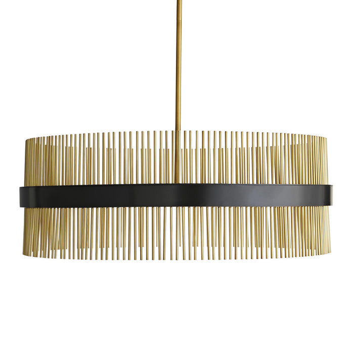 Arteriors 89093 12 Light Chandelier, Antique Brass